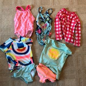 Girls Size Xs 5T 5 swim lot bundle